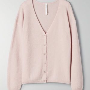 Aritzia babaton pink cardigan